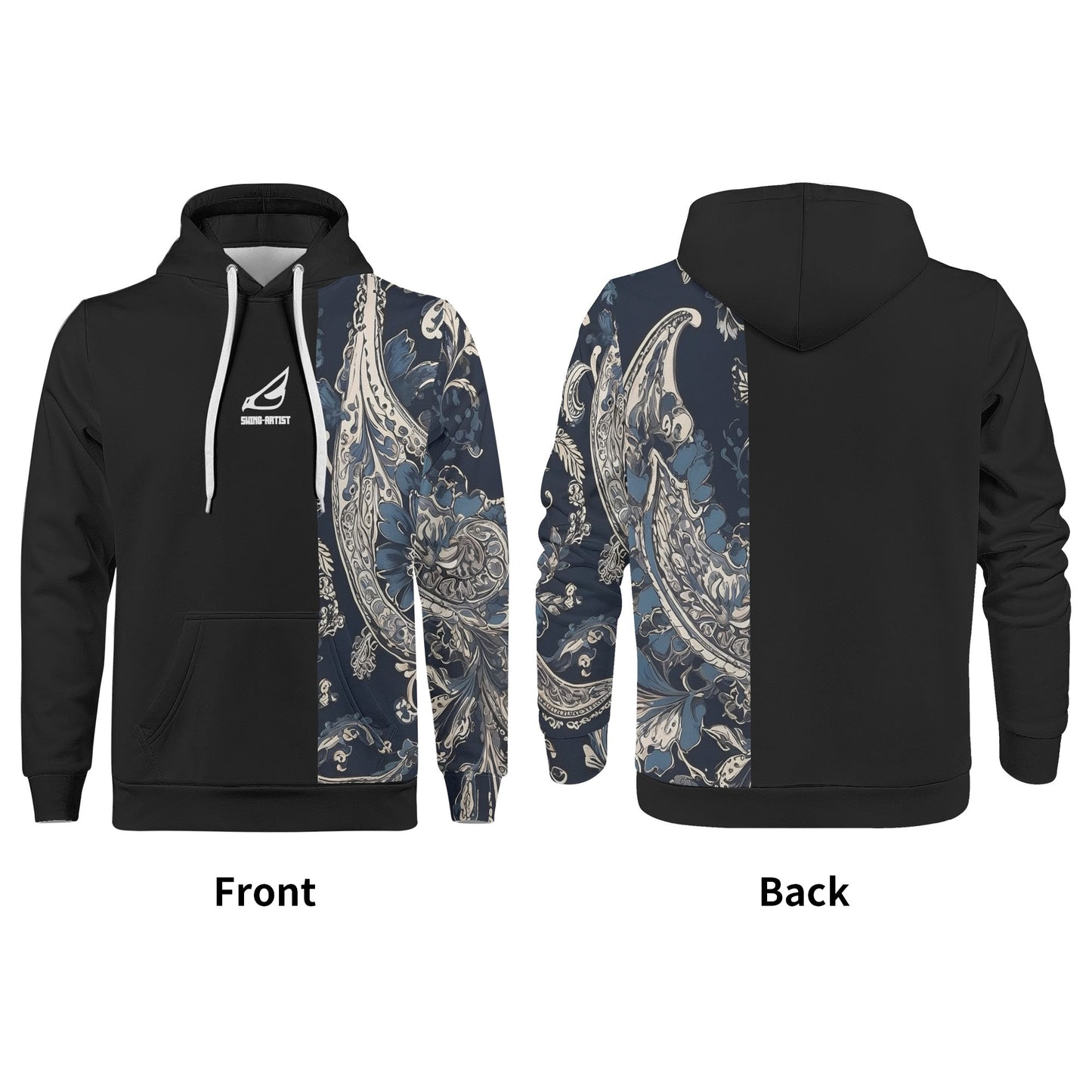 swing-artist blue paisley motifs Hoodie