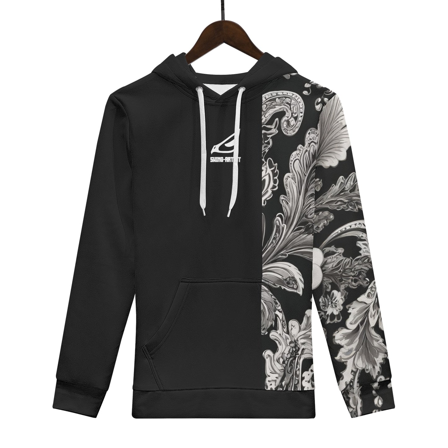 swing-artist black paisley Hoodie