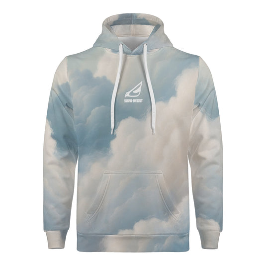 swing-artist white cloud in blue sky Hoodie